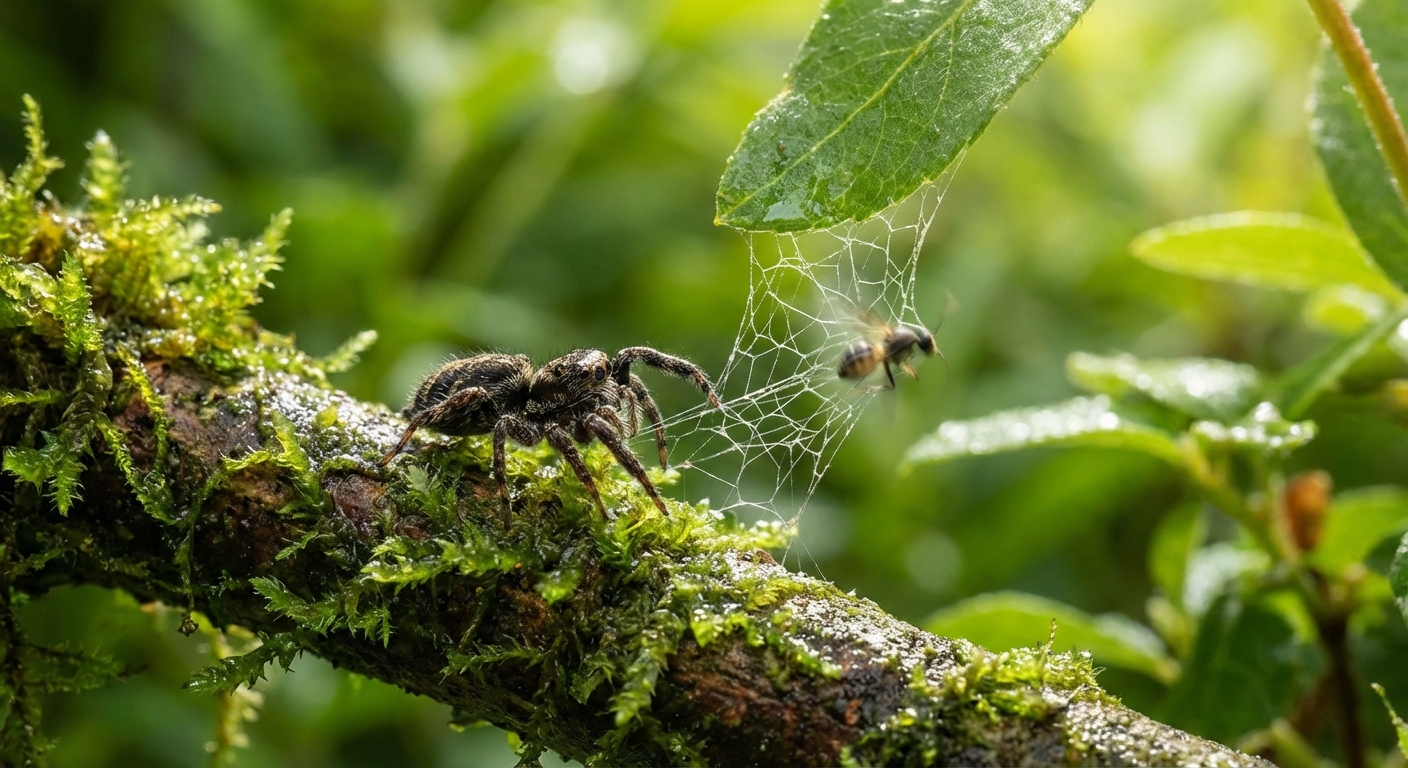 This spider uses a hunting strategy once thought impossible